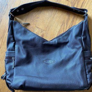 Tod's dark brown leather handbag